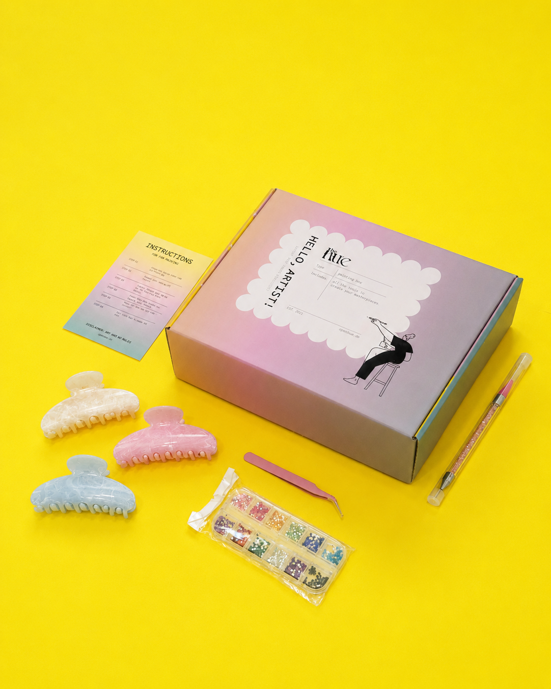 Hair Clip Bedazzling Box 3 pcs